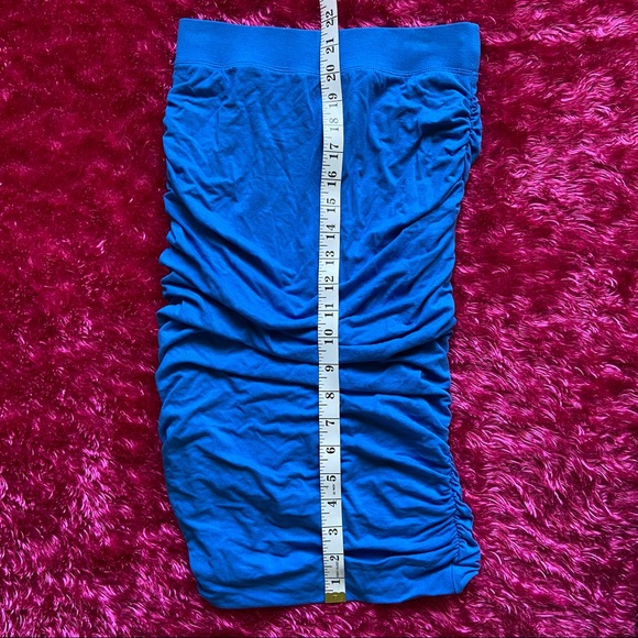 Blue Ruched Skirt - Picture 8 of 16